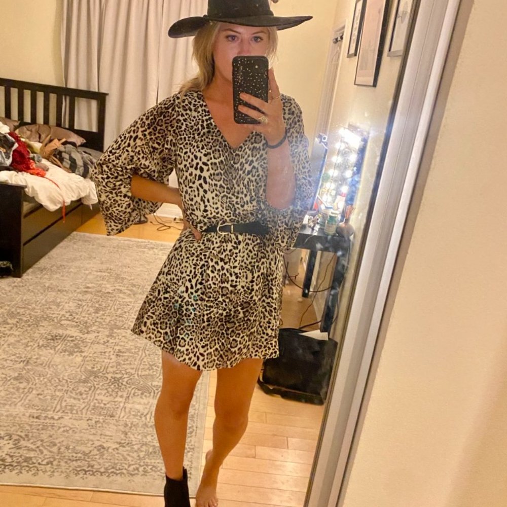 Red Dress Boutique "Always a Hit" Long Sleeve Leopard Dress